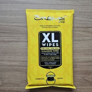 🔥4/$20 The Creme Shop XL Cleansing Wipes in Charcoal Lemon